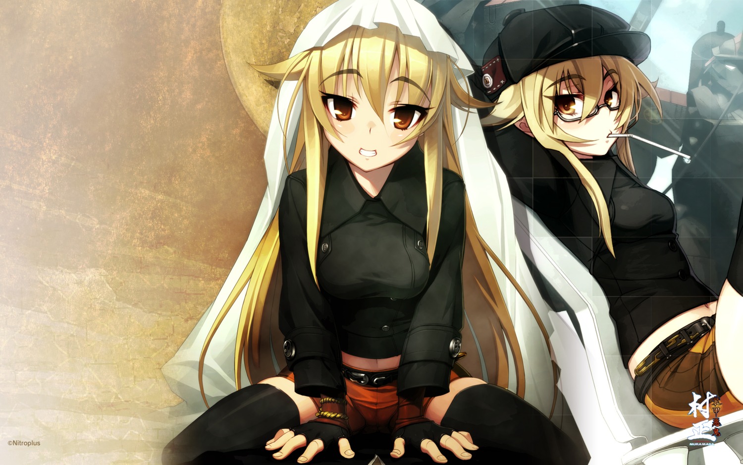ashikaga_chachamaru, full_metal_daemon_muramasa, namaniku_atk, nitroplus, thighhighs, wallpaper