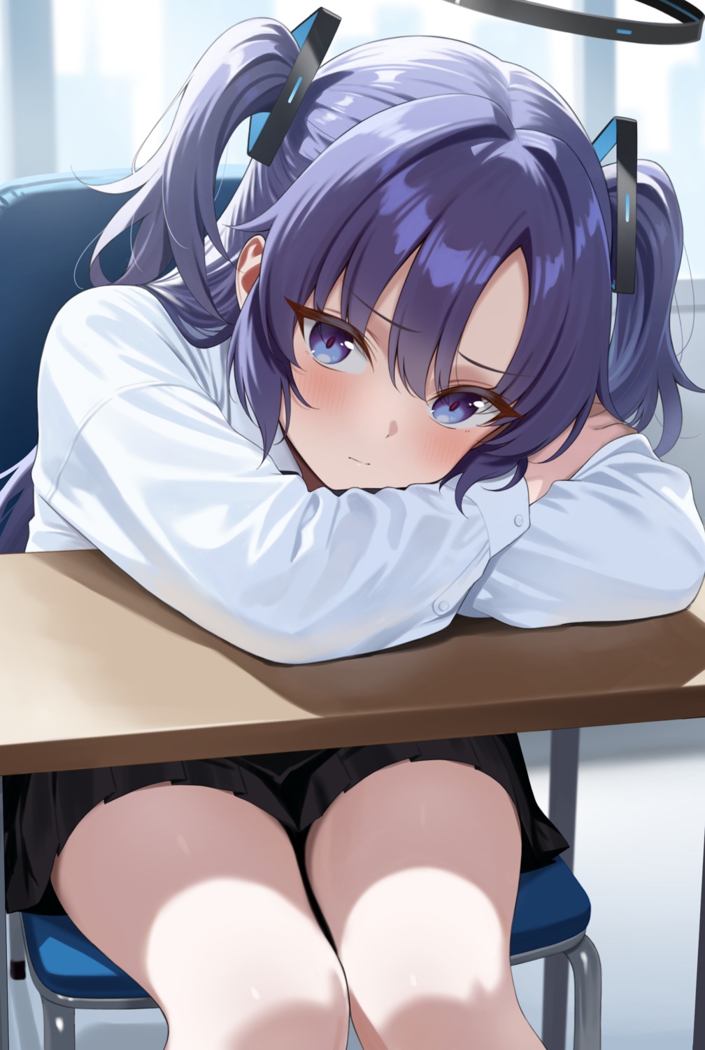 bigpicklesman, blue_archive, halo, hayase_yuuka, seifuku