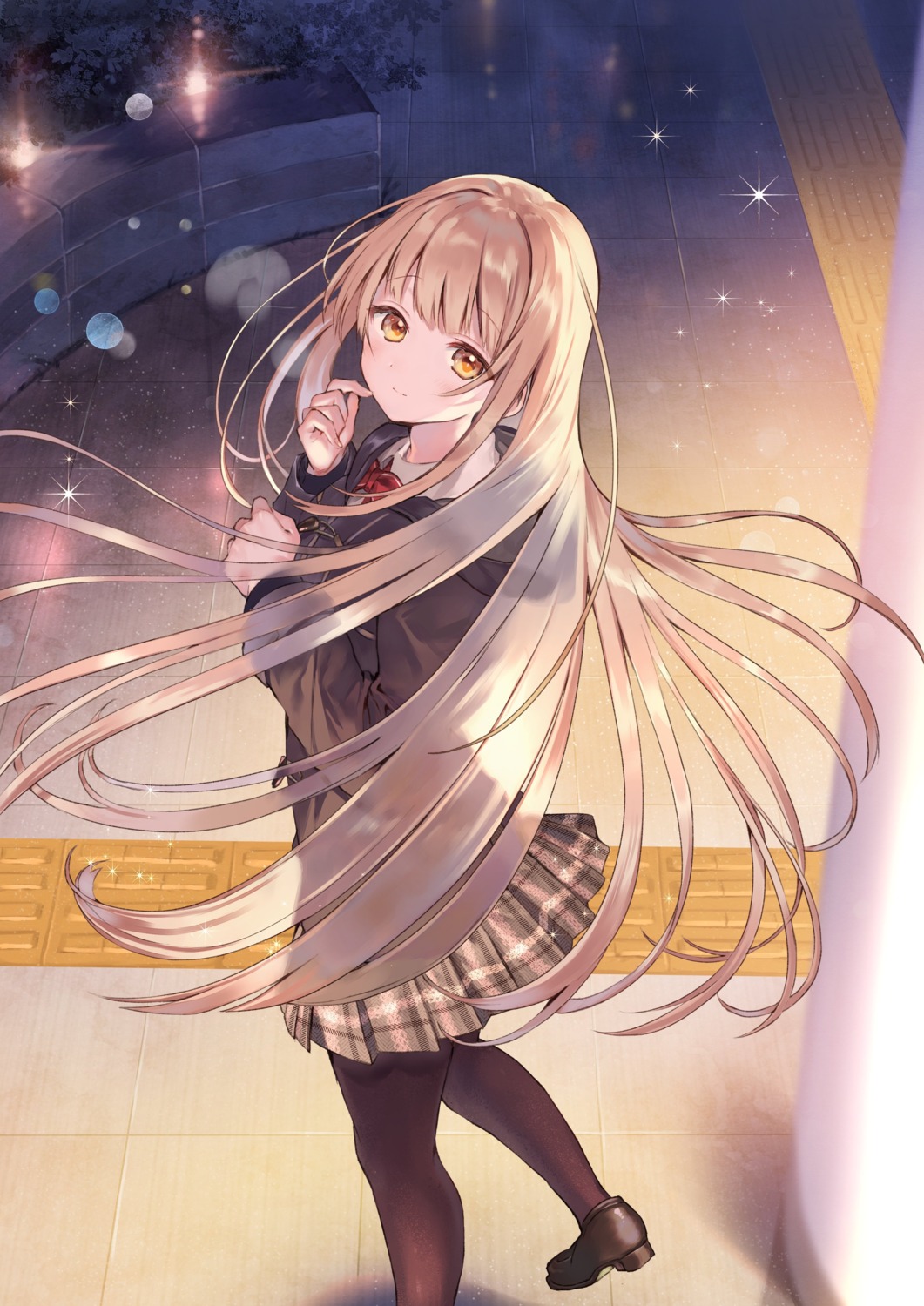 hanekoto, otonari_no_tenshi-sama_ni_itsunomanika_dame_ningen_ni_sareteita_ken, pantyhose, seifuku, shiina_mahiru, skirt_lift