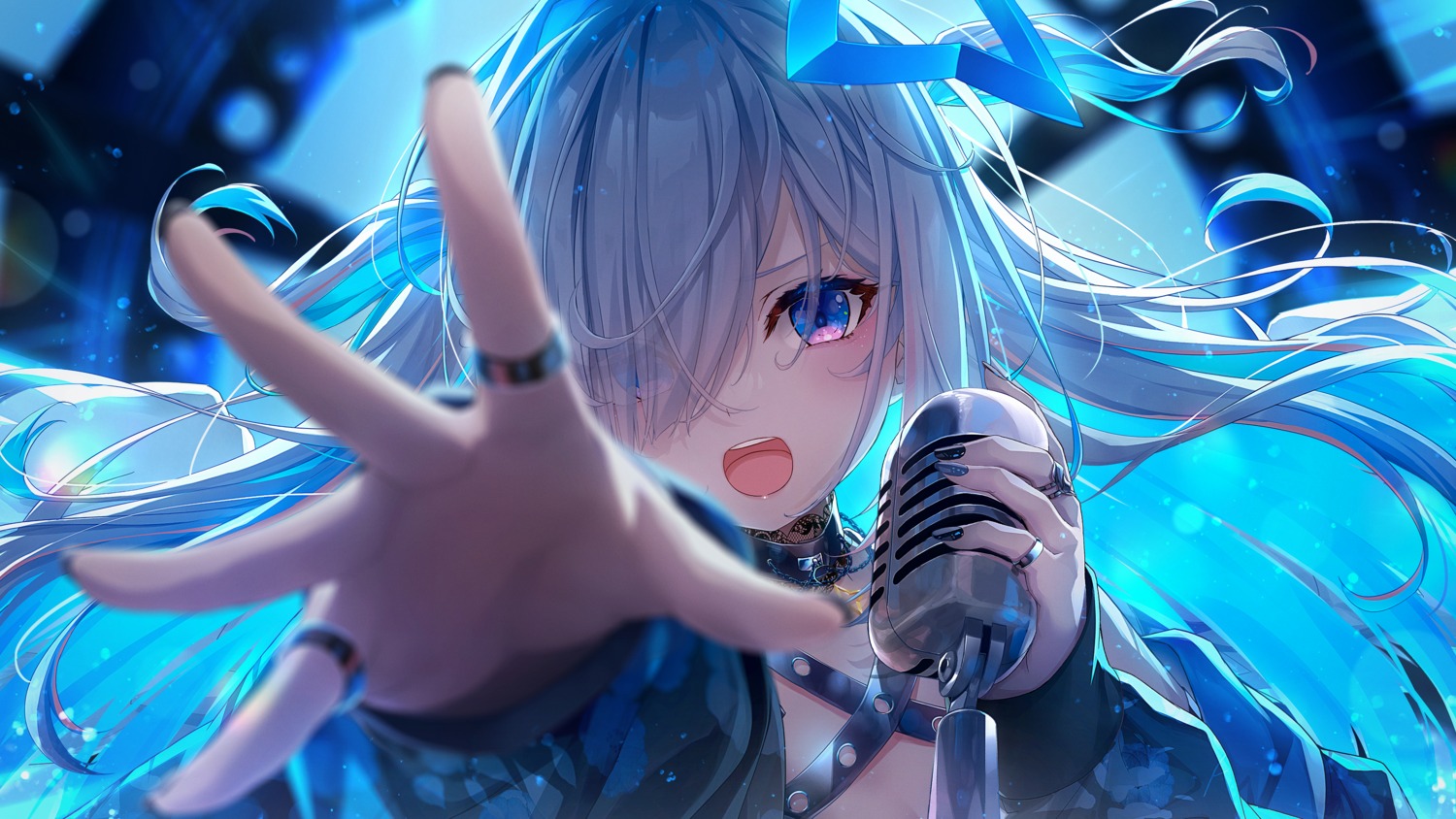 amane_kanata, angel, chihiro_ayaka, hololive, no_bra, wallpaper, wings