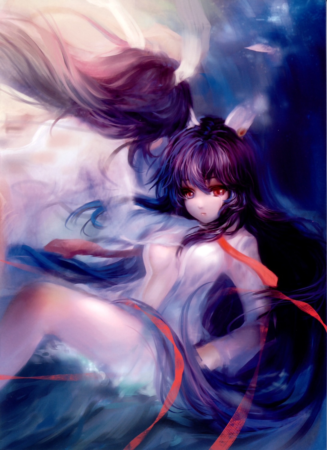fixme, inaba_tewi, reisen_udongein_inaba, stitchme, touhou, world_through_fantasy, yoru_(xueyinye)