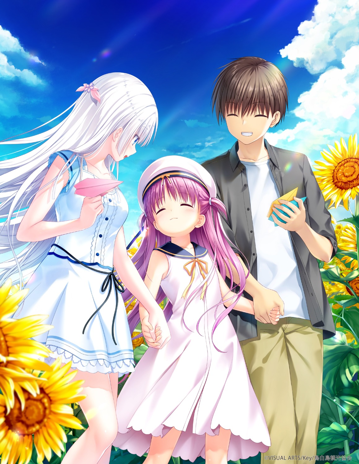 disc_cover, dress, katou_umi, naruse_shiroha, summer_pockets, tagme, takahara_hairi