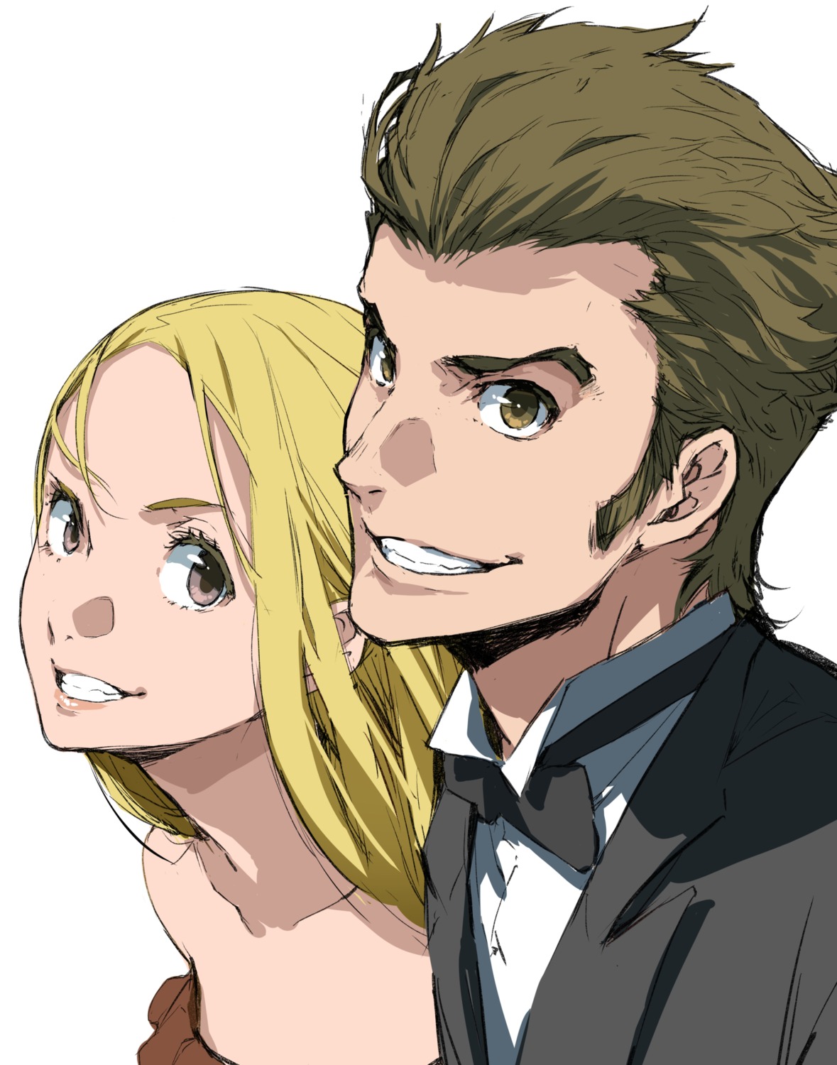 baccano!, enami_katsumi, isaac_dian, miria_harvent, no_bra, sketch
