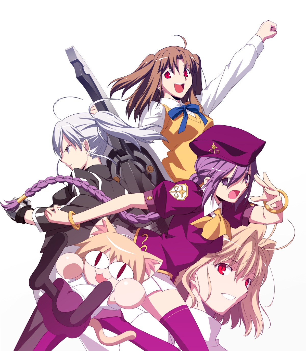 arcueid_brunestud, melty_blood, neko_arc, riesbyfe_stridberg, sion_eltnam_atlasia, takeuchi_takashi, thighhighs, tsukihime
