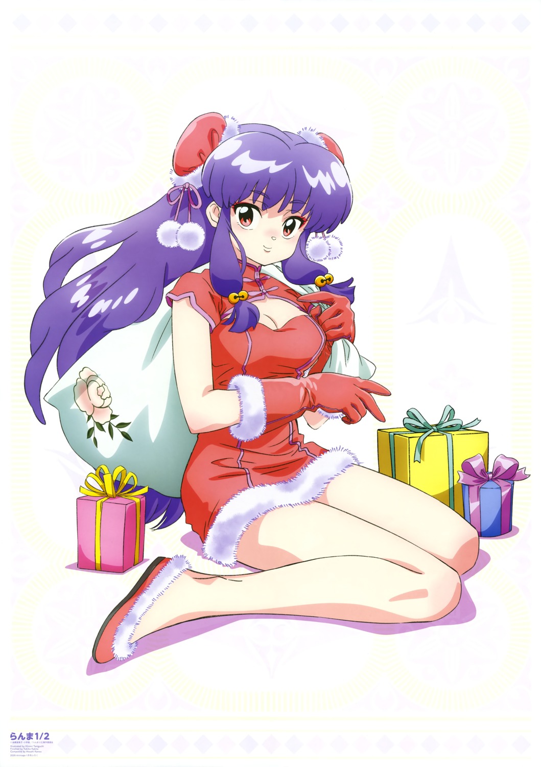 asian_clothes, christmas, cleavage, ranma_½, shampoo, taniguchi_hiromi
