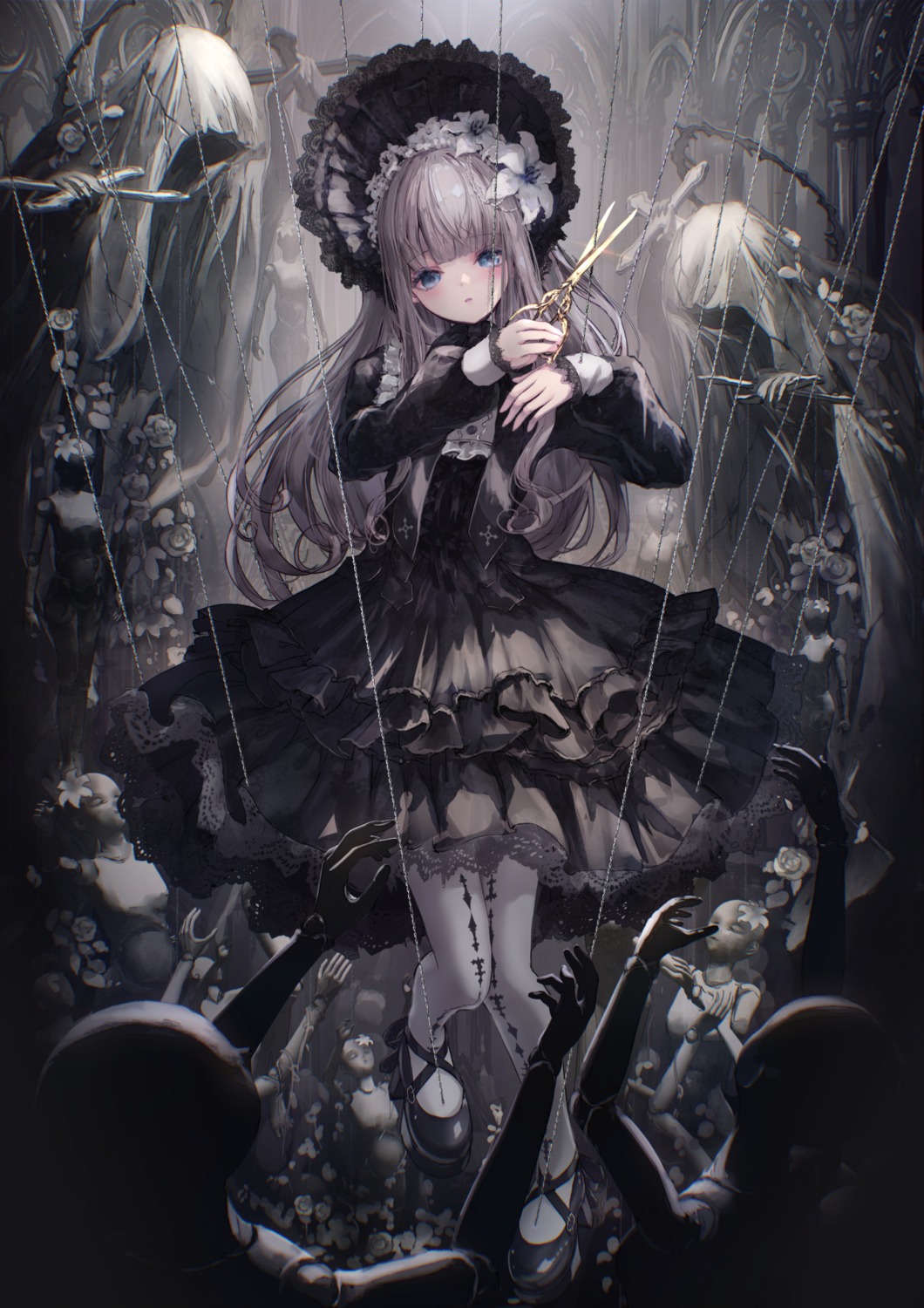 dress, gothic_lolita, lolita_fashion, missile228, pantyhose
