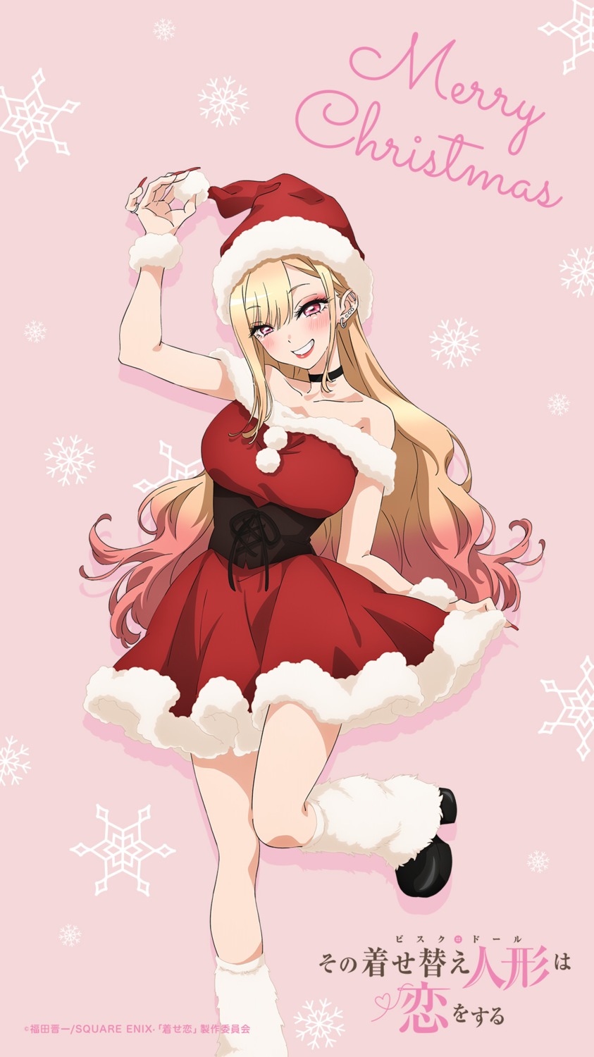 christmas, corset, dress, kitagawa_marin, no_bra, sono_bisque_doll_wa_koi_wo_suru, tagme