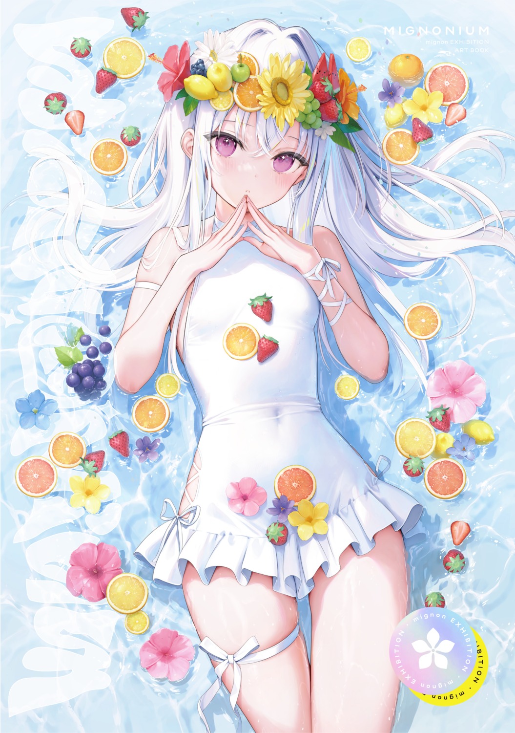 garter, mignon, shiro_(mignon), swimsuits, wet
