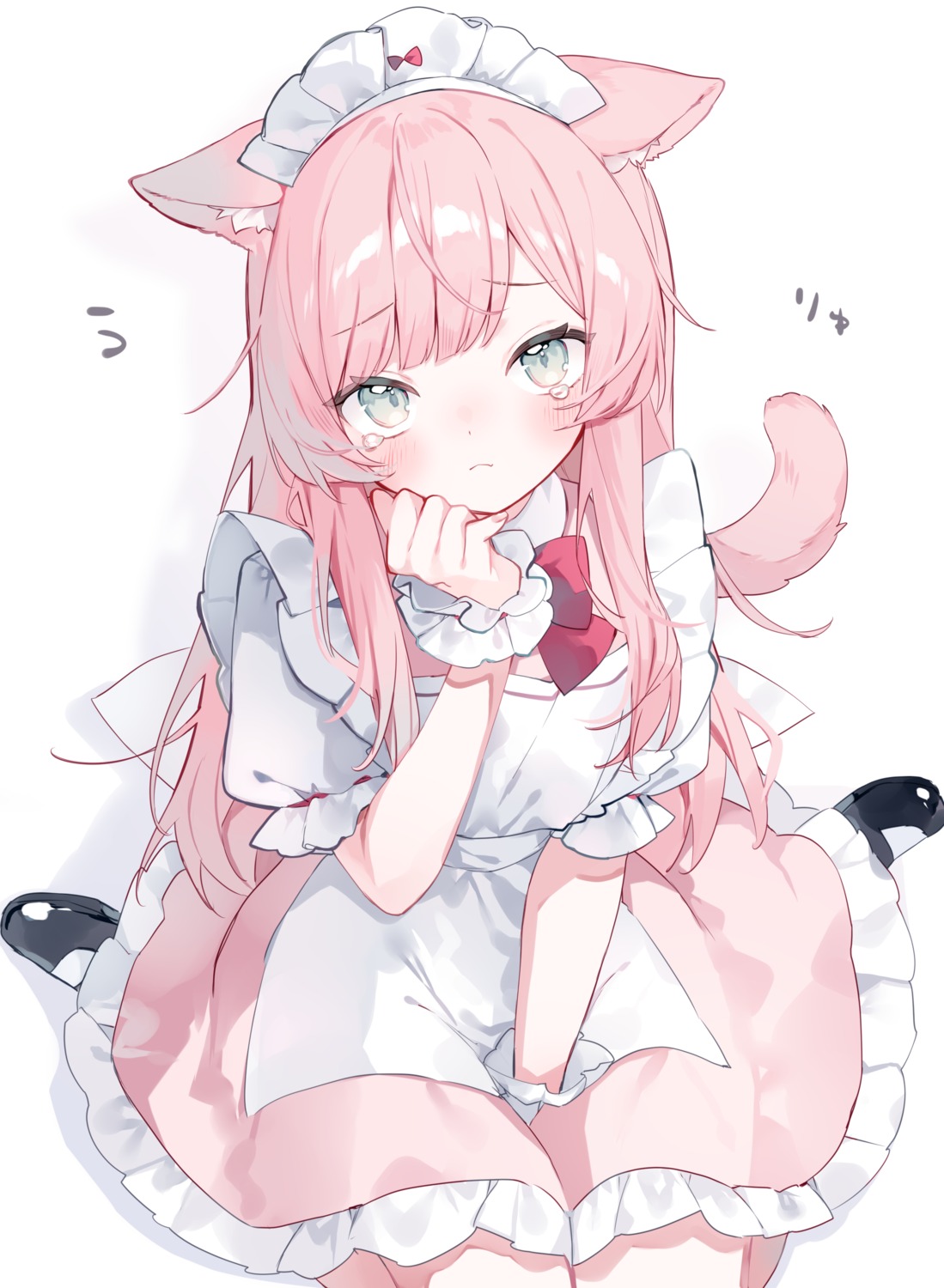 animal_ears, maid, mokyuko, nekomimi, tail