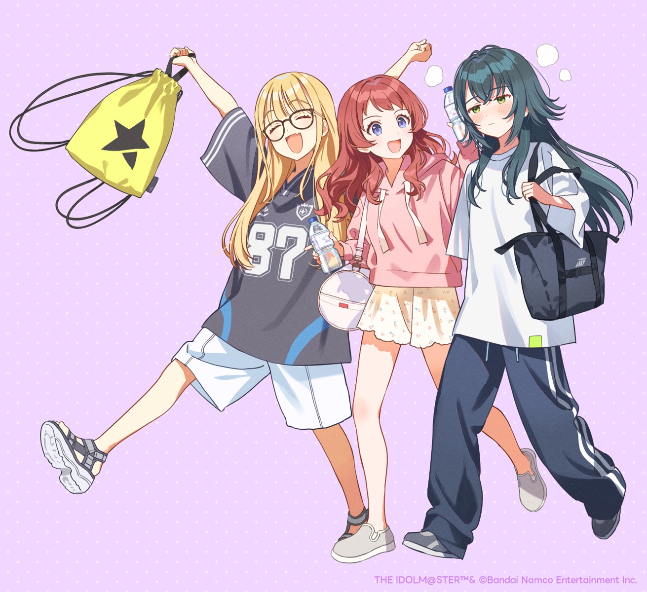 bandai_namco, fujita_kotone, gakuen_idolm@ster, hanami_saki, megane, minamino_aki, the_idolm@ster, tsukimura_temari