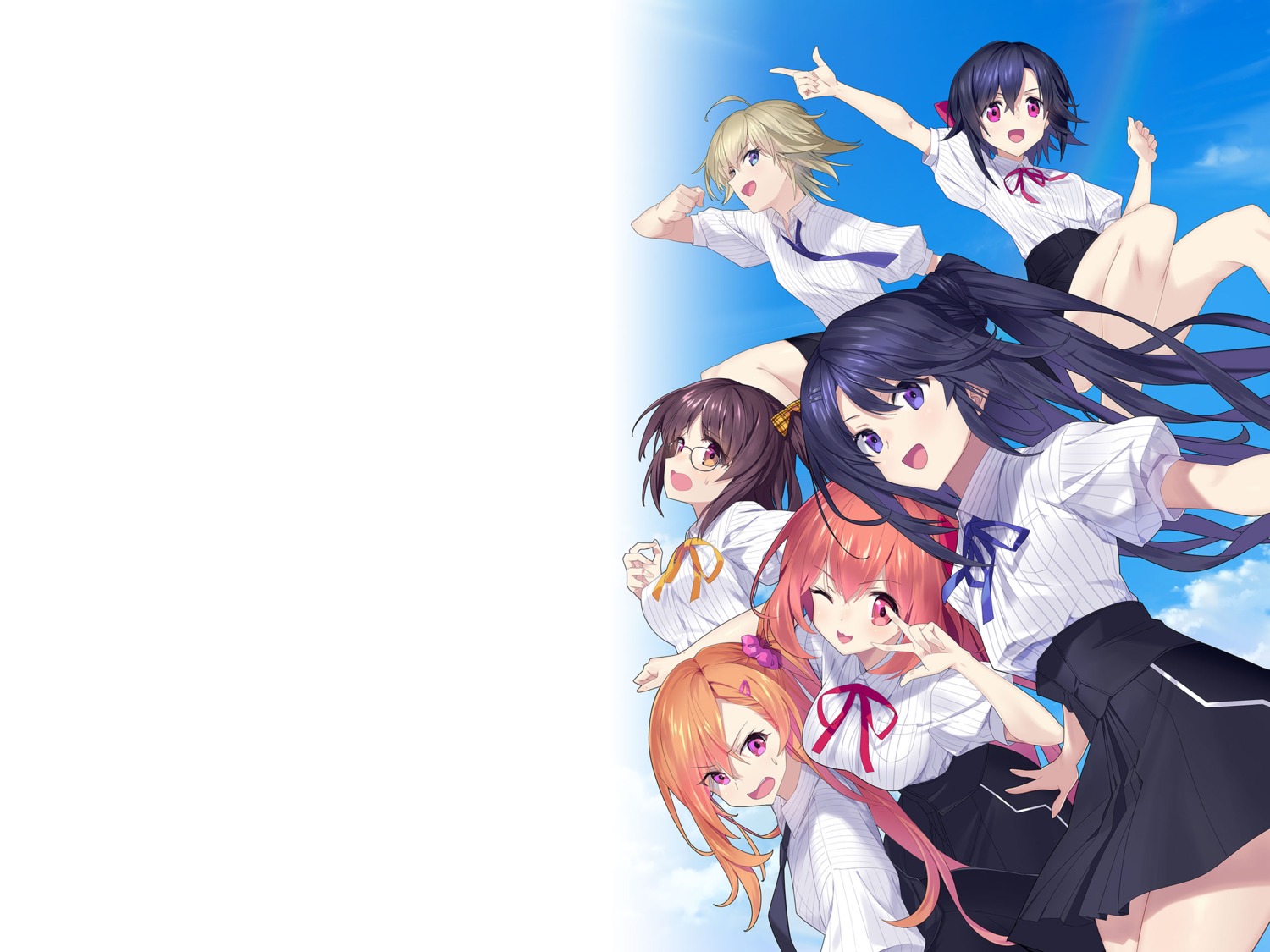 mages., megane, memories_off, memories_off_sousou_~not_always_true~, sasaki_mutsumi, seifuku, skirt_lift