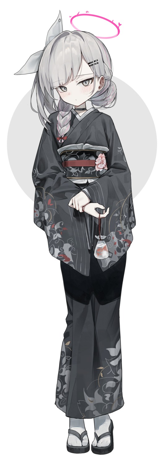 arona_(blue_archive), blue_archive, halo, kimono, plana_(blue_archive), sugar_(dndi888)