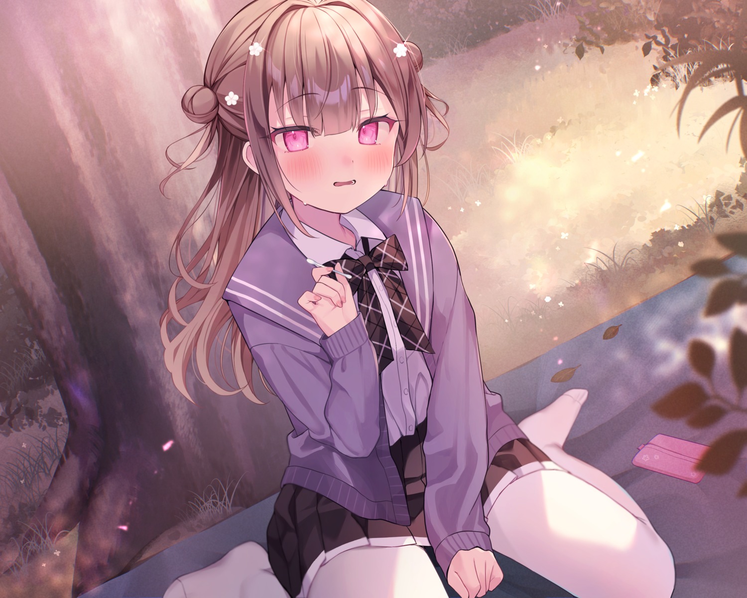 ebihara_beniko, pantyhose, raro, seifuku, sweater