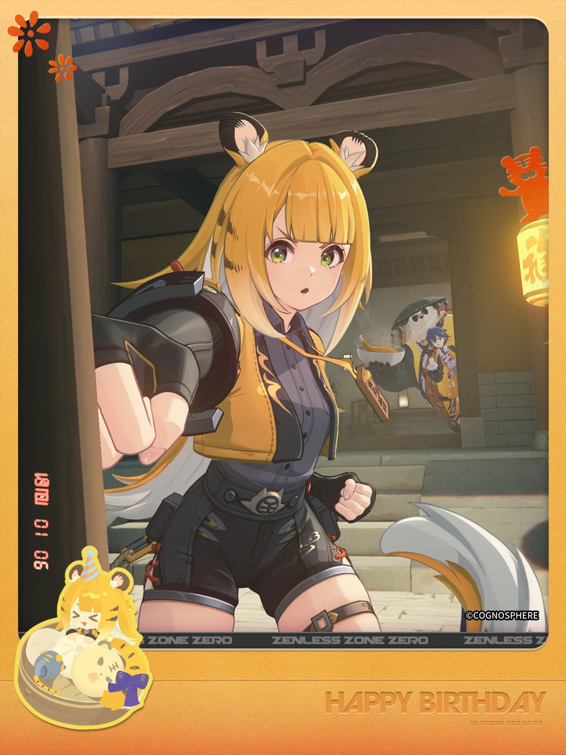 animal_ears, belle_(zenless_zone_zero), chibi, garter, ju_fufu, nekomimi, tagme, tail