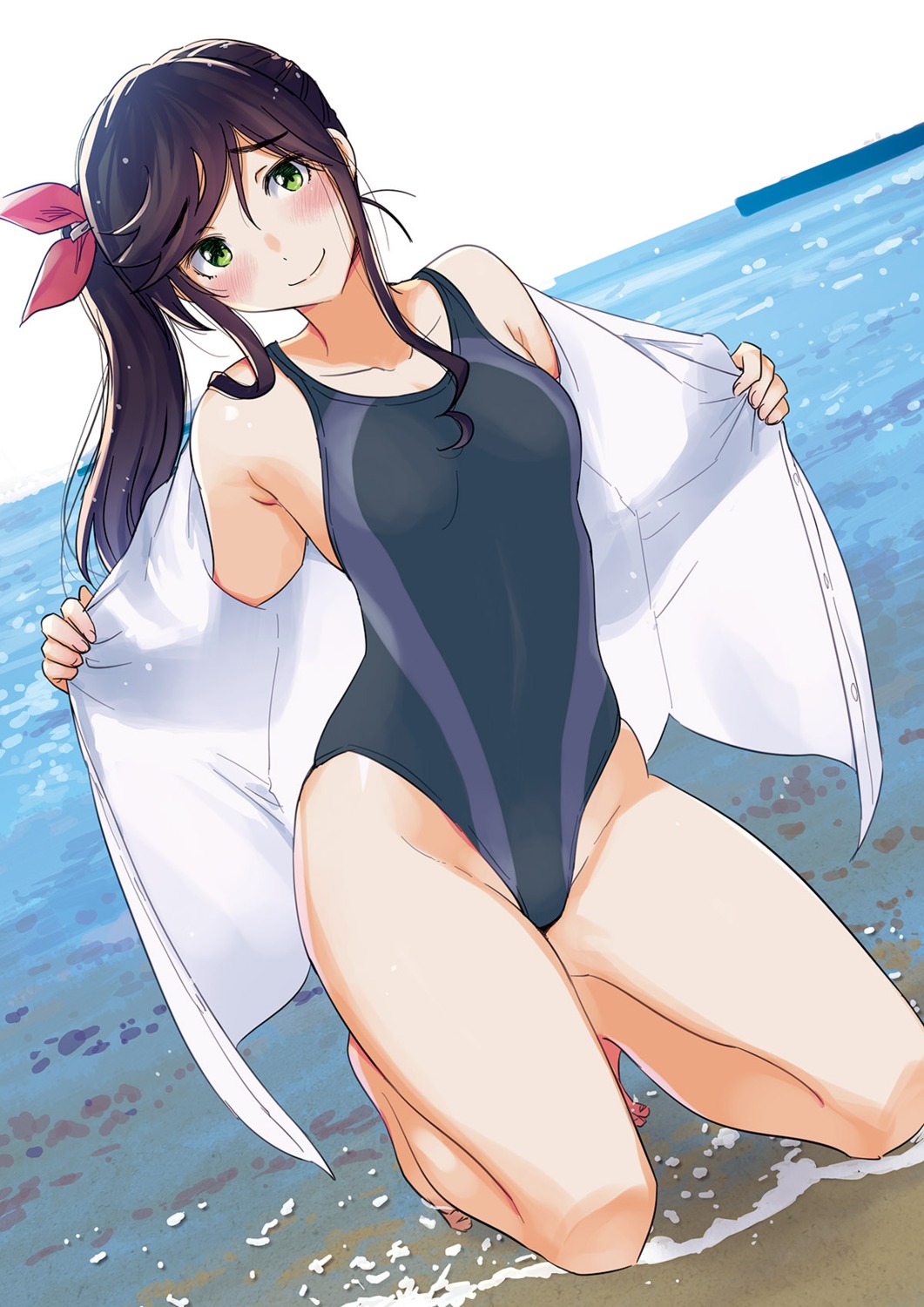 dress_shirt, hattori_mitsuru, kinme_wakana, kirei_ni_shite_moraemasu_ka., swimsuits, undressing, wet