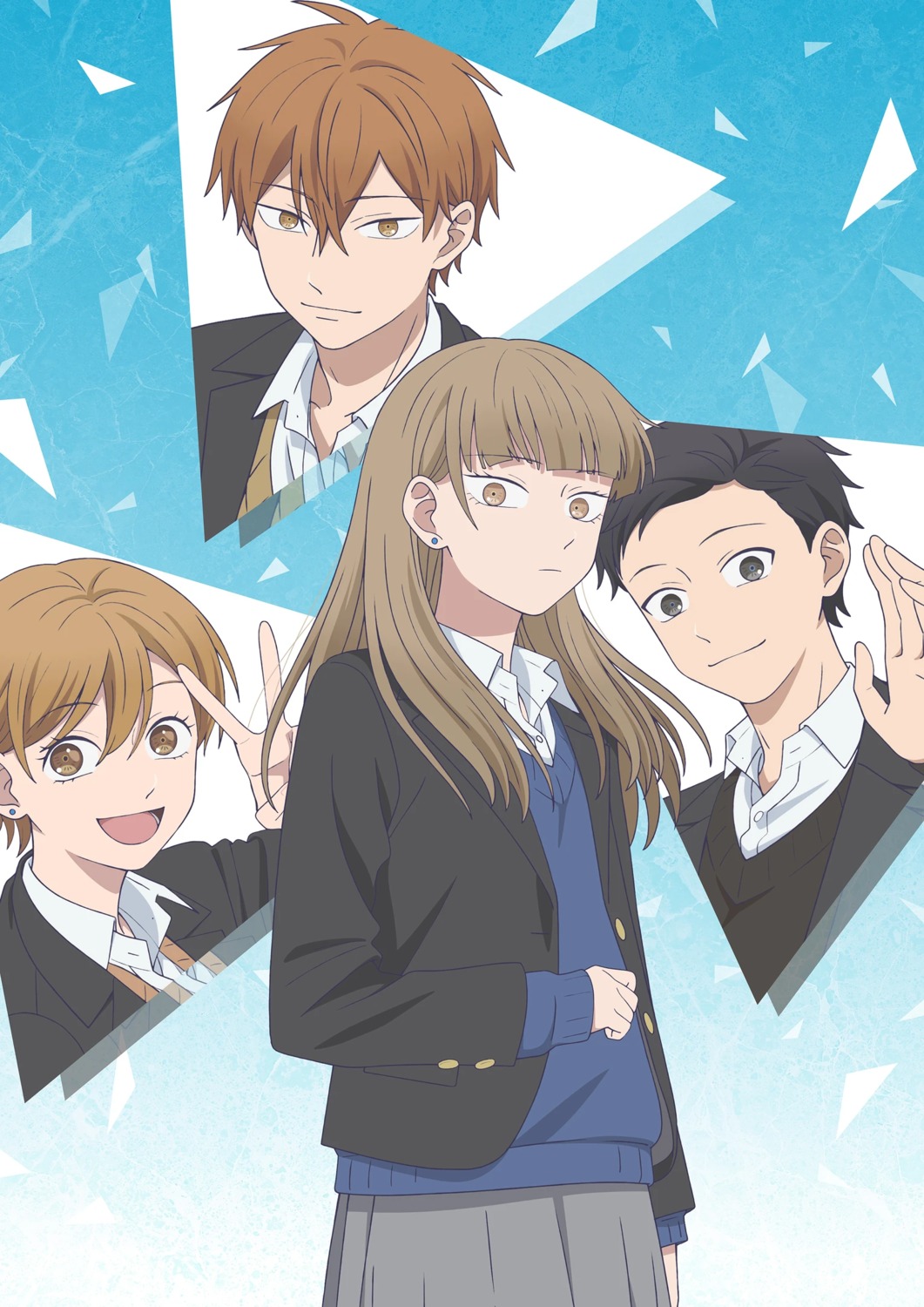 amamiya_minato_(koori_no_jouheki), azumi_miki, hikawa_koyuki, hino_youta, koori_no_jouheki, seifuku, sweater, tagme