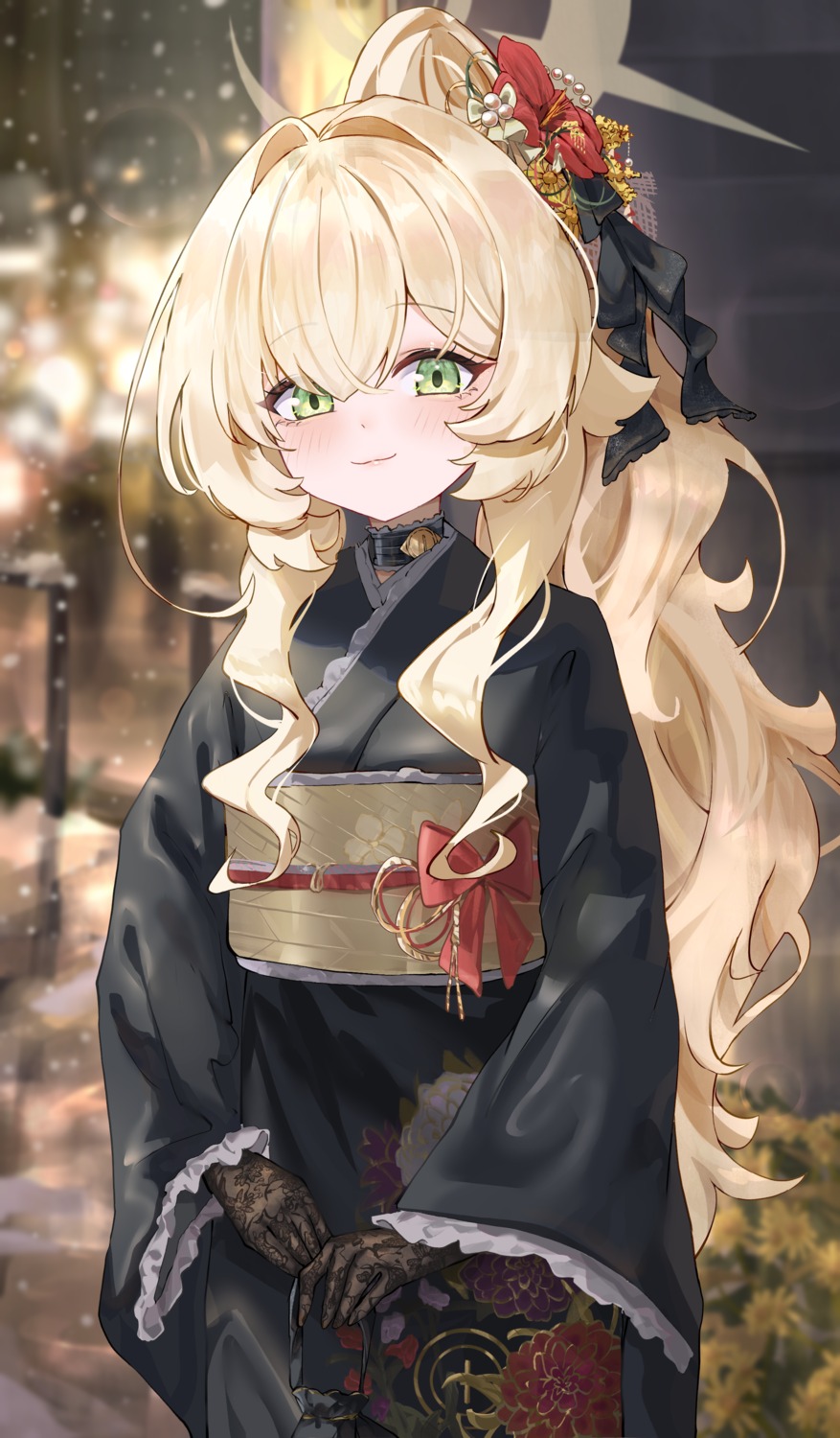 blue_archive, halo, kimono, nekoplanetouo, professor_niyaniya