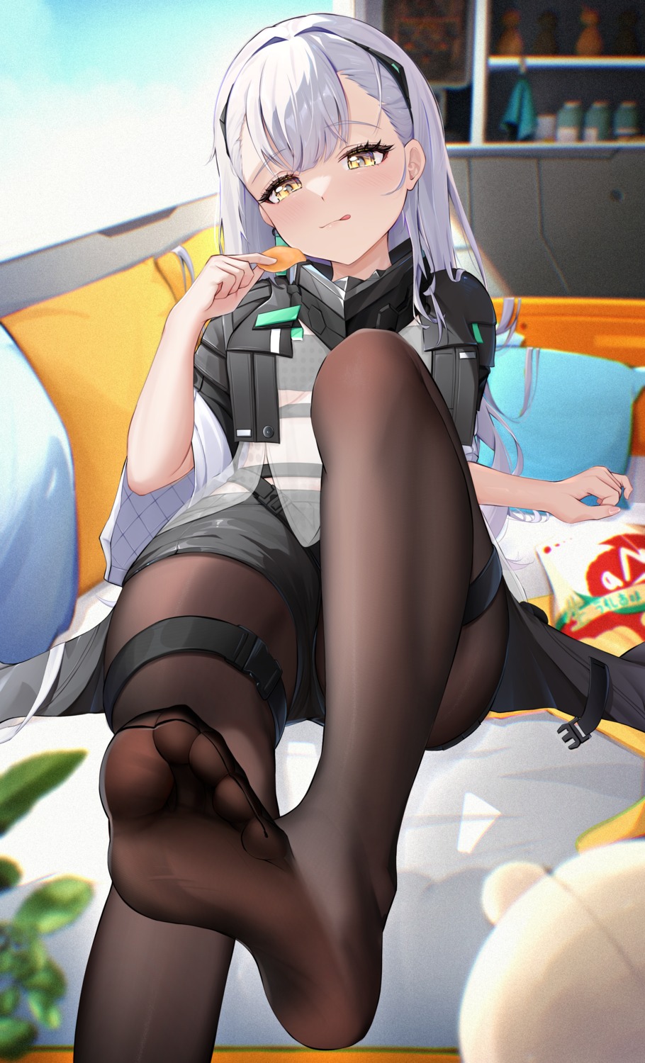 ak-alfa_(girls_frontline), feet, garter, girls_frontline, pantyhose, radoremo, see_through