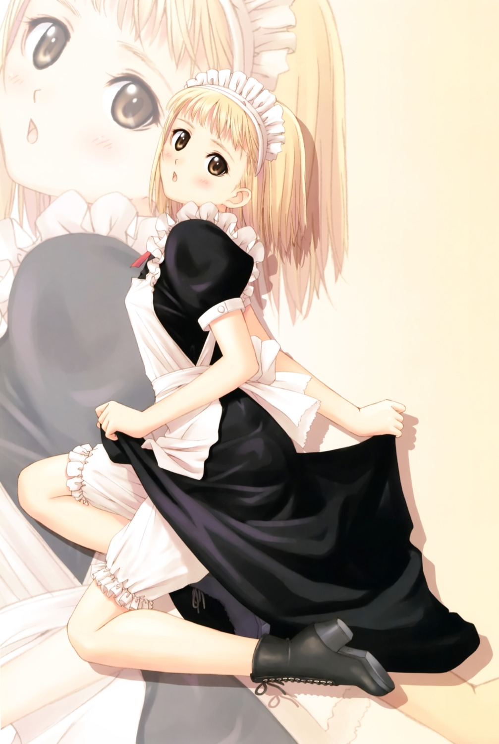 after, bloomers, ciel_(company), dress, maid, skirt_lift, takawashi_nagisa, tony_taka