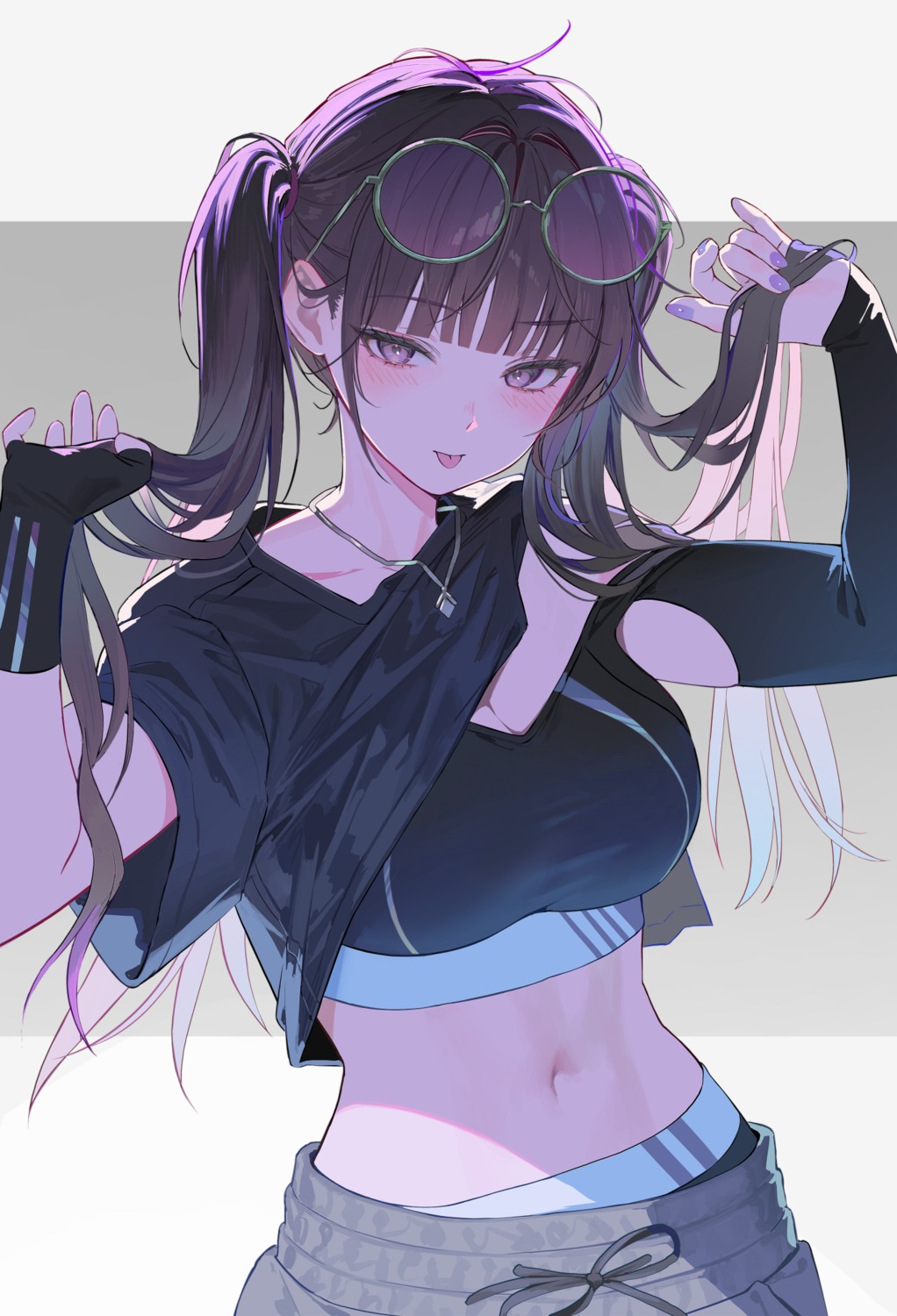 bra, megane, myabit, pantsu, shirt_lift