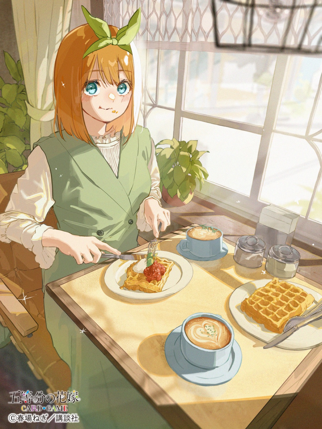 5-toubun_no_hanayome, cream, dress, nakano_yotsuba, un_(un0044)