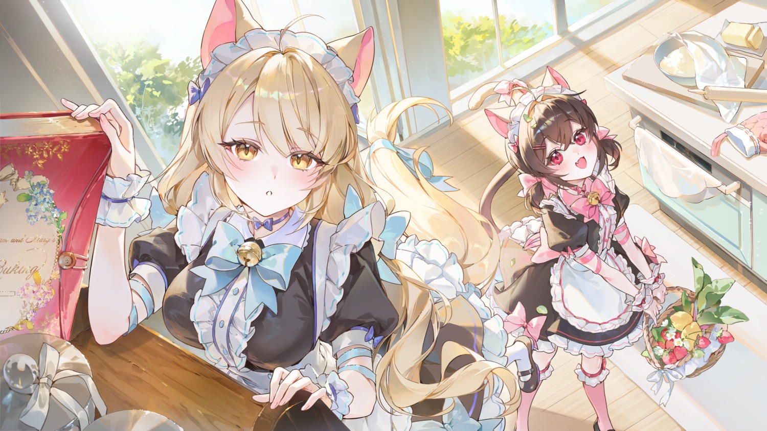 animal_ears, chap_sal_!, cream_(kkyuang), detexted, maid, mary_(kkyuang), nekomimi, tail