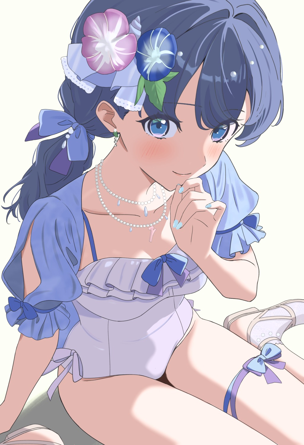 garter, love_live!_(series), love_live!_hasu_no_sora_jogakuin_school_idol_club, masaki_(masakinariya), murano_sayaka, swimsuits