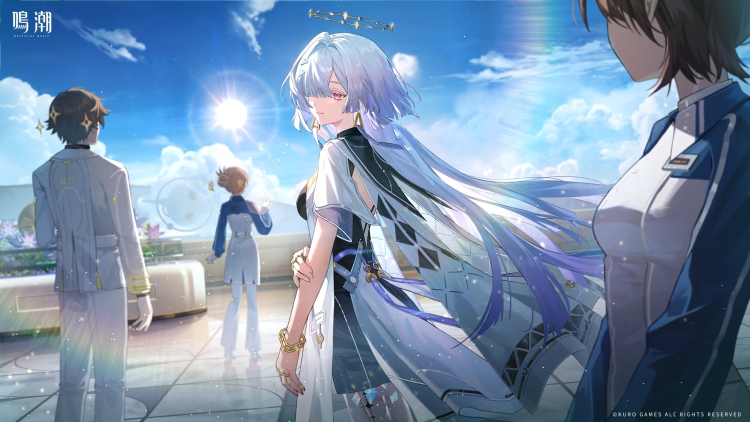 dress, halo, mornye, see_through, tagme, tattoo, uniform, wuthering_waves