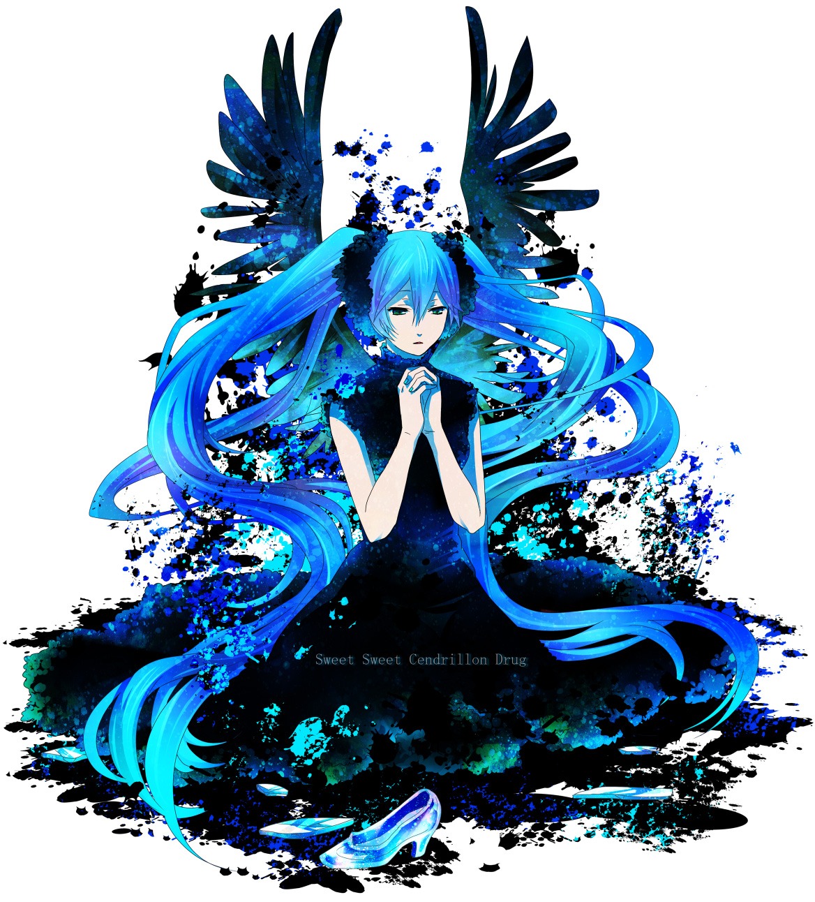 athese112, hatsune_miku, vocaloid, wings
