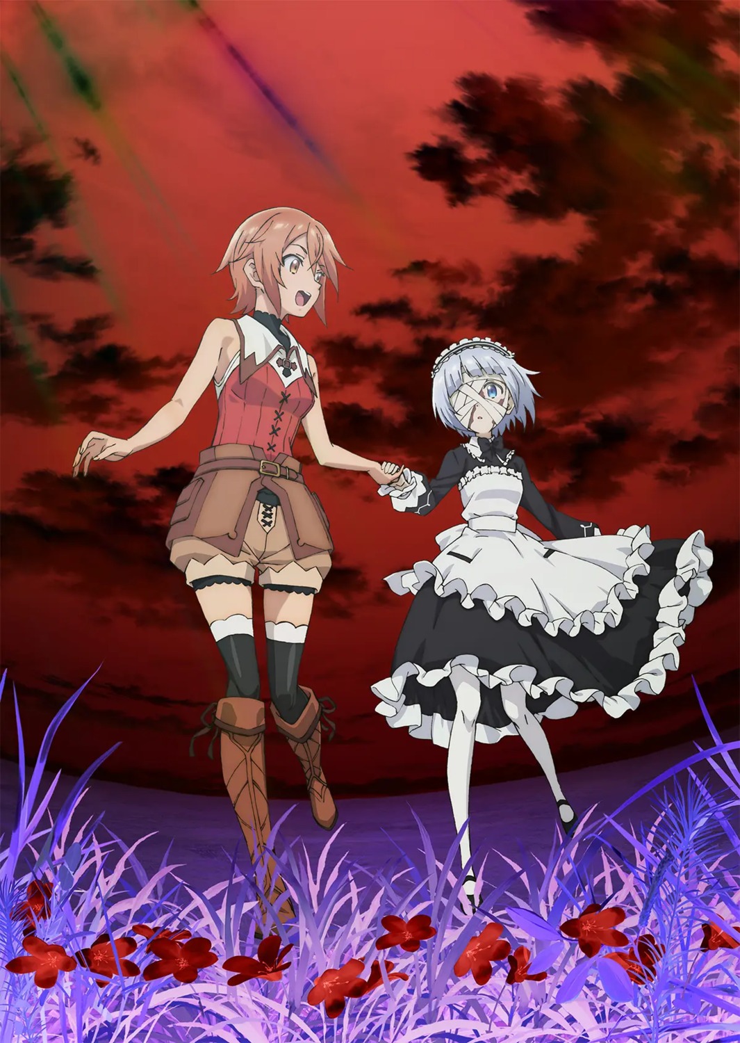 "omae_gotoki_ga_maou_ni_kateru_to_omouna"_to_yuusha_party_wo_tsuihou_sareta_node_outo_de_kimama_ni_kurashitai, bandages, flum_apricot, maid, milkit, pantyhose, skirt_lift, tagme