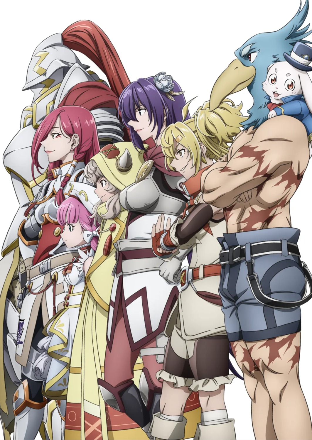 amane_towa, armor, emul, hizutome_rakurou, horns, itsukushima_maria, rindou_hounosuke, saiga_momo