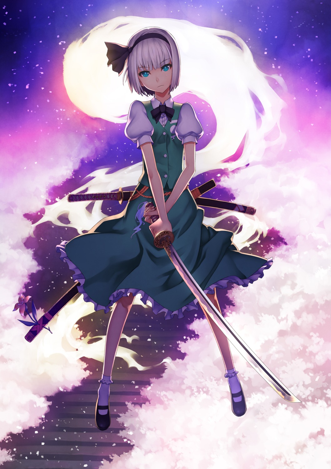 konpaku_youmu, kunieda, sword, touhou
