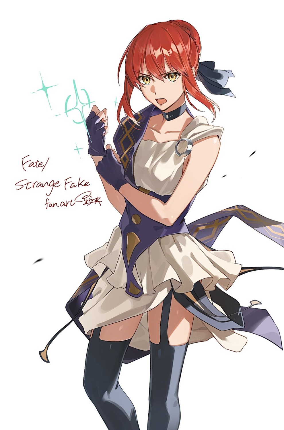 fate/strange_fake, hippolyta_(fate), hoshi_rasuku, stockings, thighhighs