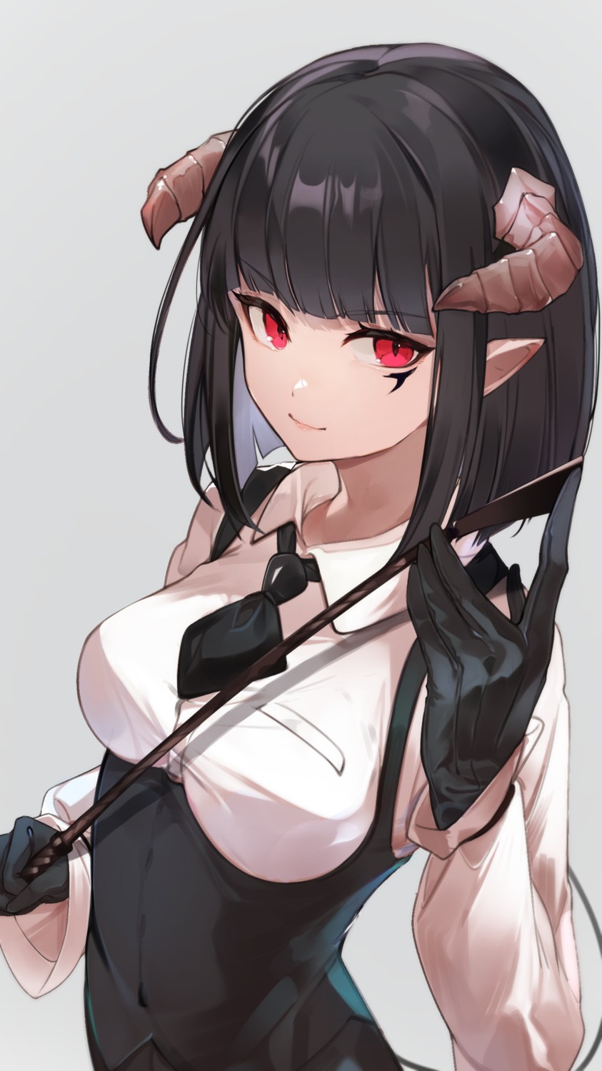 hime-sama_"goumon"_no_jikan_desu, horns, mimizuku_(mmiganaru), pointy_ears, tail, tattoo, torture_tortura, weapon