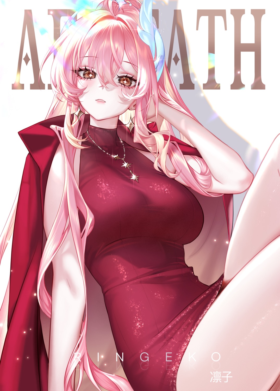 aemeath, dress, ringeko-chan, skirt_lift, wuthering_waves
