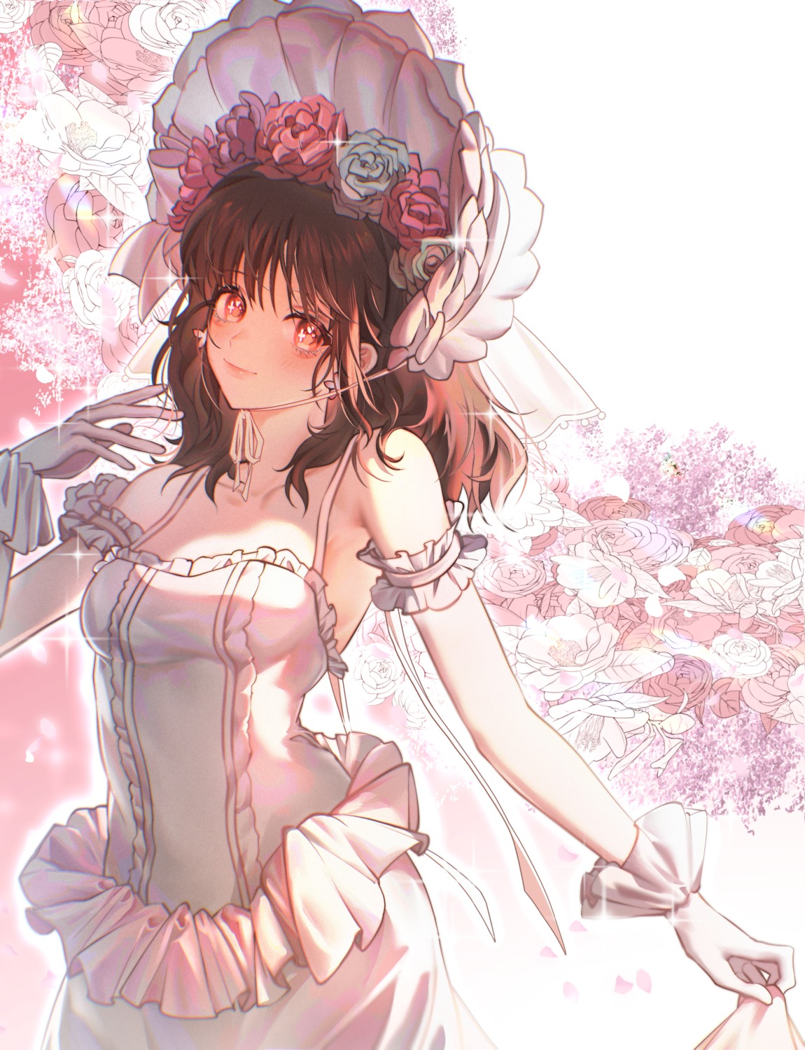 dress, hongse_guang, kinoshita_utage, no_bra, skirt_lift, tamon-kun_ima_docchi!?