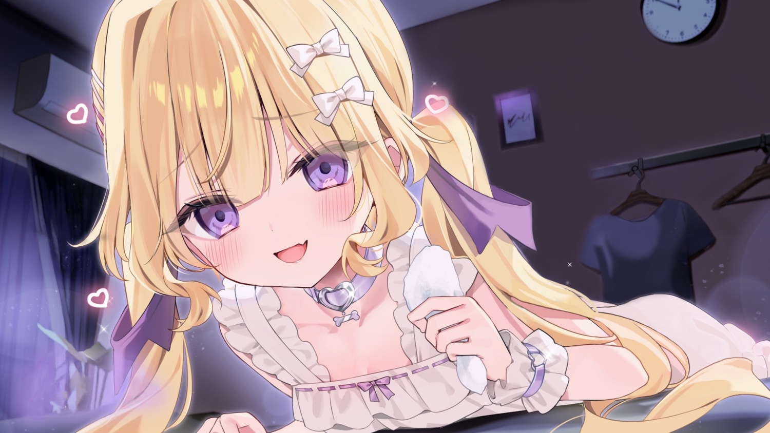 detexted, natsuki_marina, pajama, re:act, tsukushi_aria, wallpaper