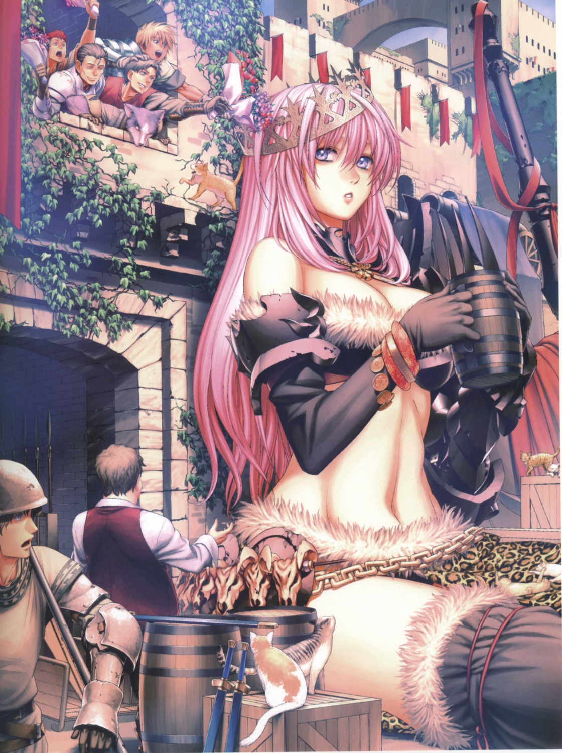 aoi_subaru, cleavage, thighhighs