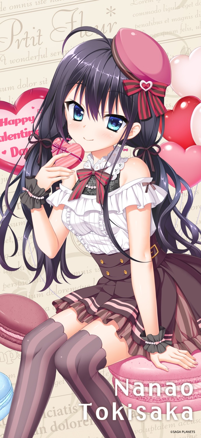 floral_flowlove, saga_planets, thighhighs, tokisaka_nanao, toranosuke, valentine