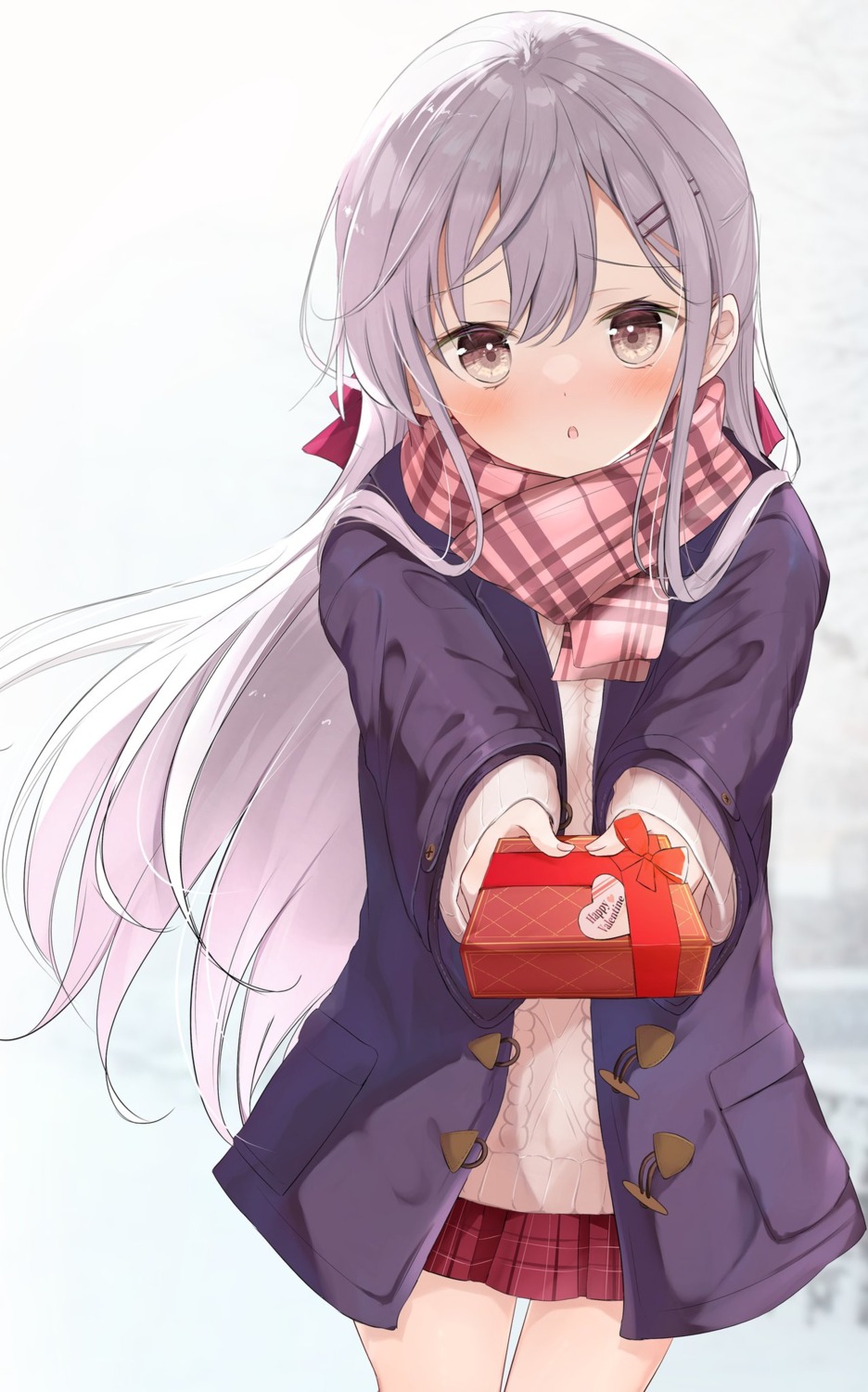 hamaken., seifuku, sweater, valentine