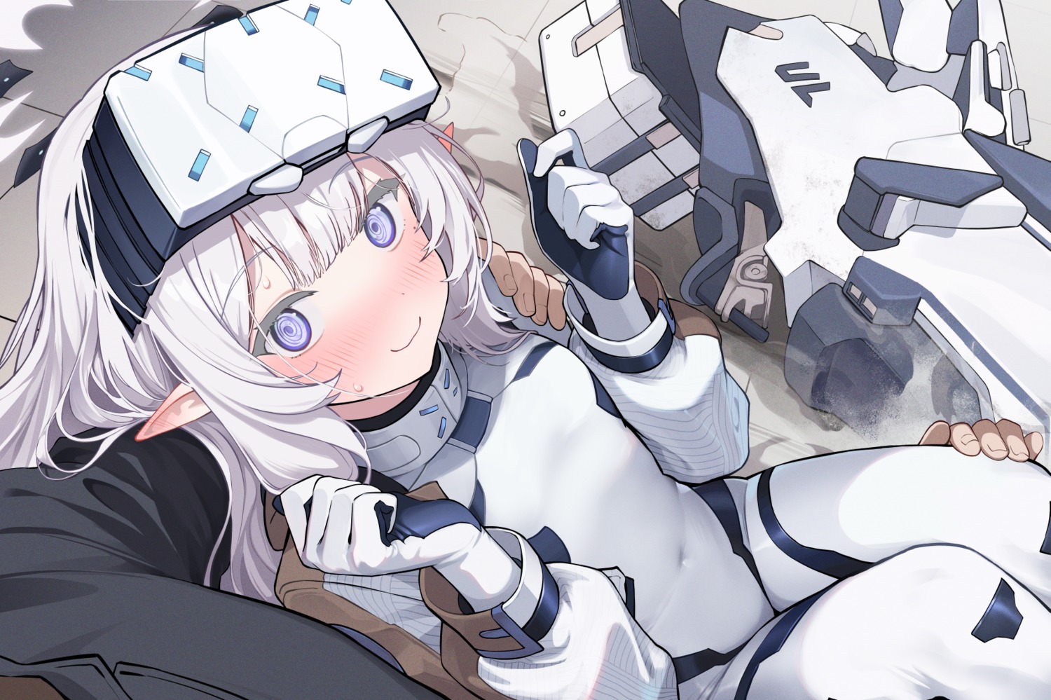 akeboshi_himari, blue_archive, bodysuit, halo, pointy_ears, s_bokdong