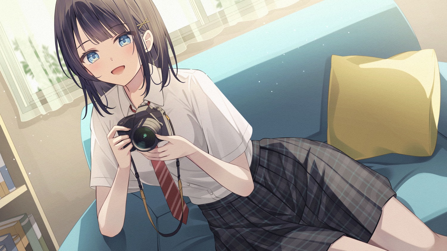seifuku, sendou_senri, stars_voice, wallpaper