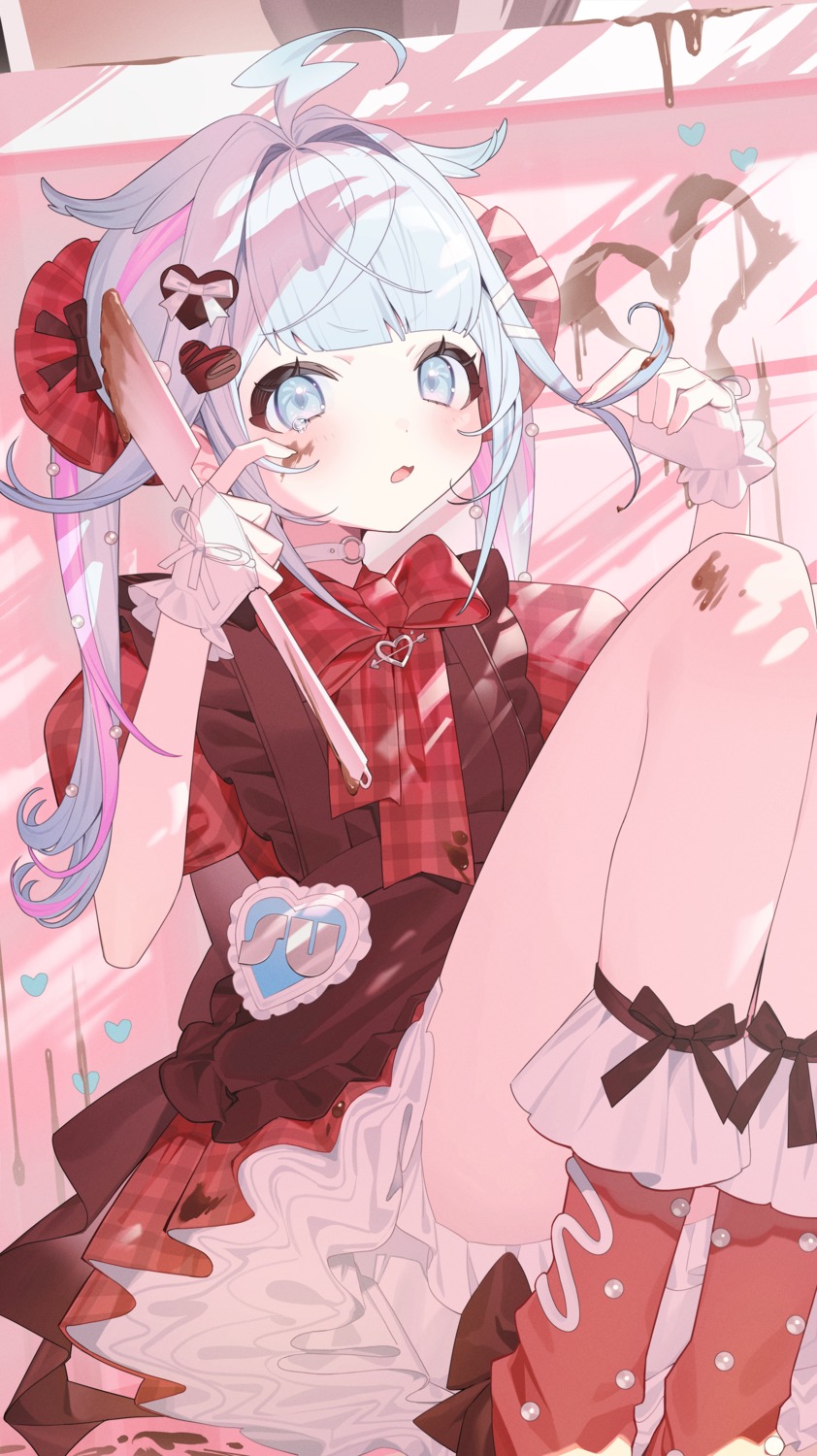 bloomers, cream, hololive, hololive_dev_is, mizumiya_su, moriiochan, skirt_lift, valentine