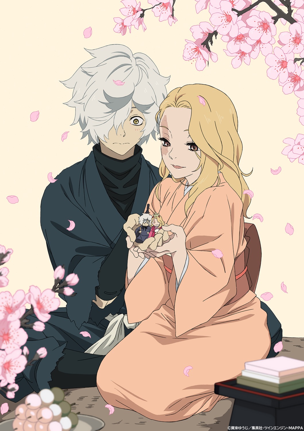 chibi, gabimaru, jigokuraku, kimono, tagme, yui_(jigokuraku)
