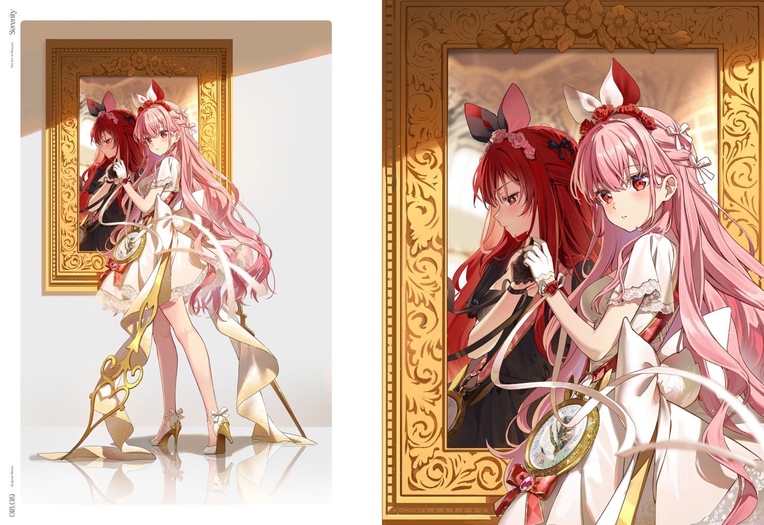 animal_ears, atelier_live, bunny_ears, dress, heels, rosuuri, rosuuri_(vtuber), see_through
