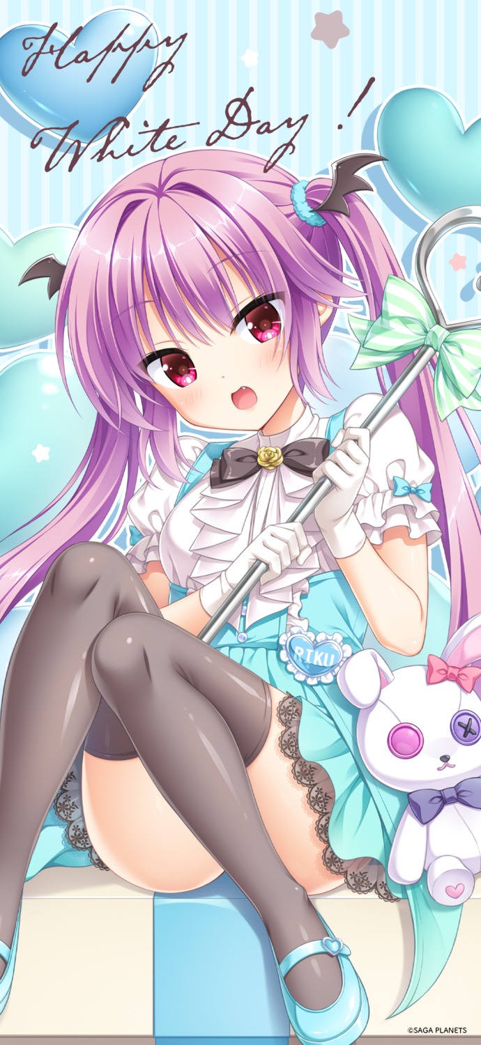 floral_flowlove, hontani_kanae, saga_planets, saisu_riku, see_through, skirt_lift, thighhighs, valentine