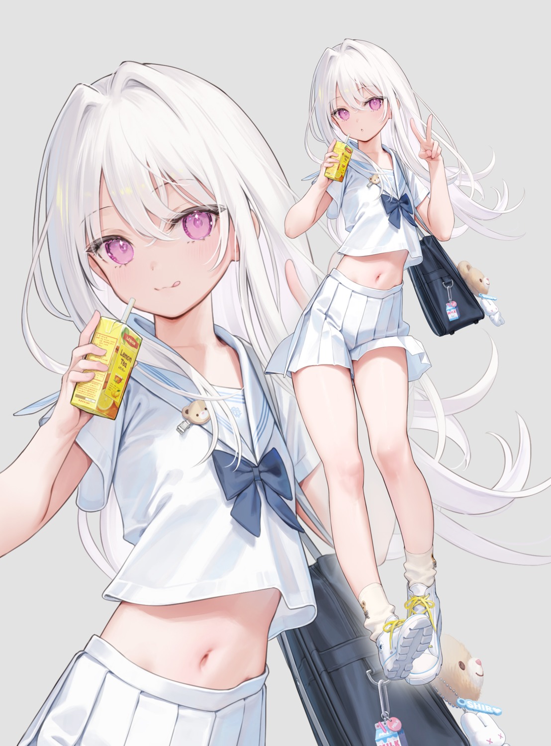 mignon, seifuku, shiro_(mignon), skirt_lift