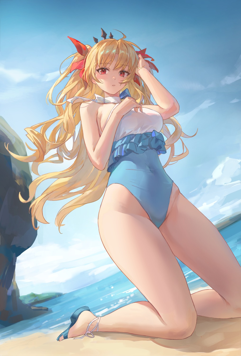 ereshkigal_(fate), fate/grand_order, kuza_brs, swimsuits