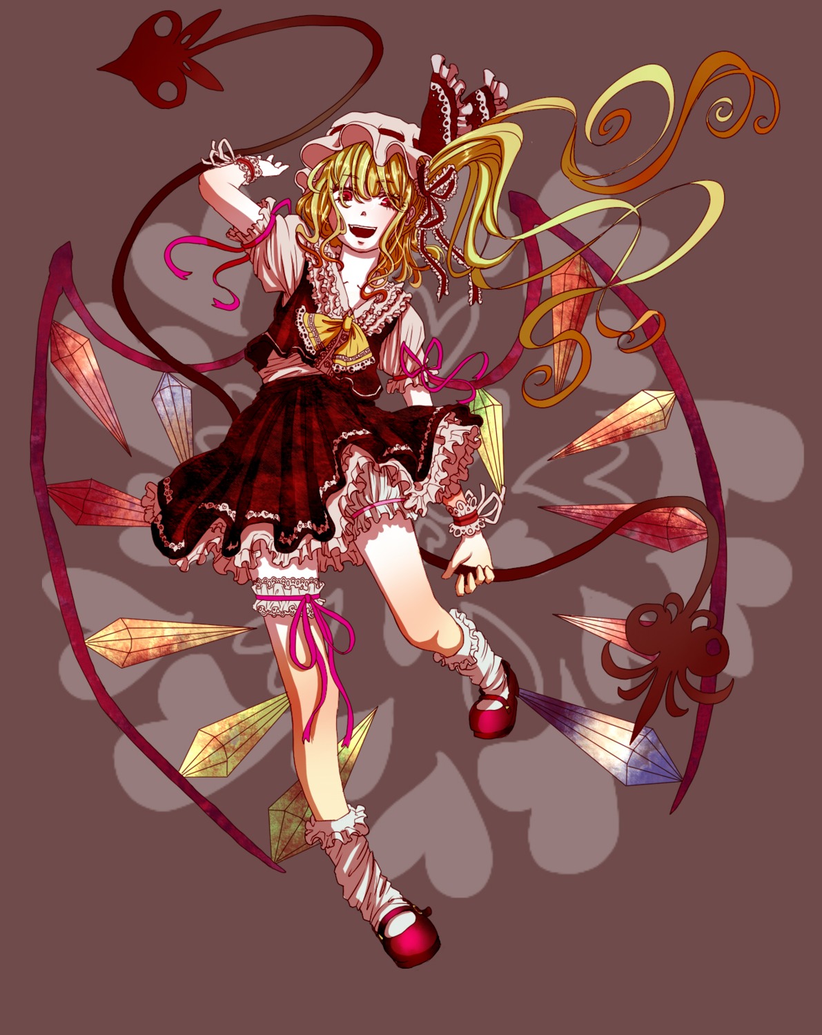 flandre_scarlet, maki_(huran), touhou, wings