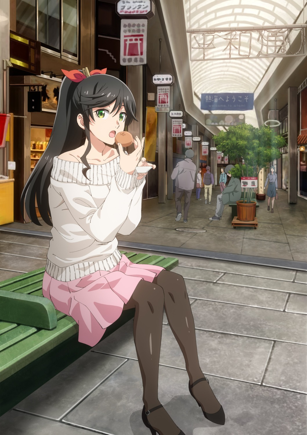 heels, kinme_wakana, kirei_ni_shite_moraemasu_ka., no_bra, skirt_lift, sweater, tagme